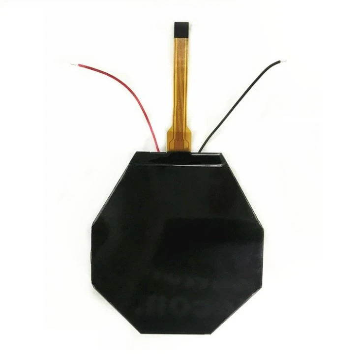 Round Black Segment LCD Display With Backlight