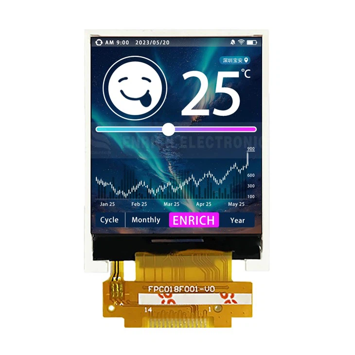 1.77 pous ST7735S TFT LCD Modil ekspozisyon
